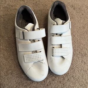 Shimano White Cycling Shoes with Gray Accents
